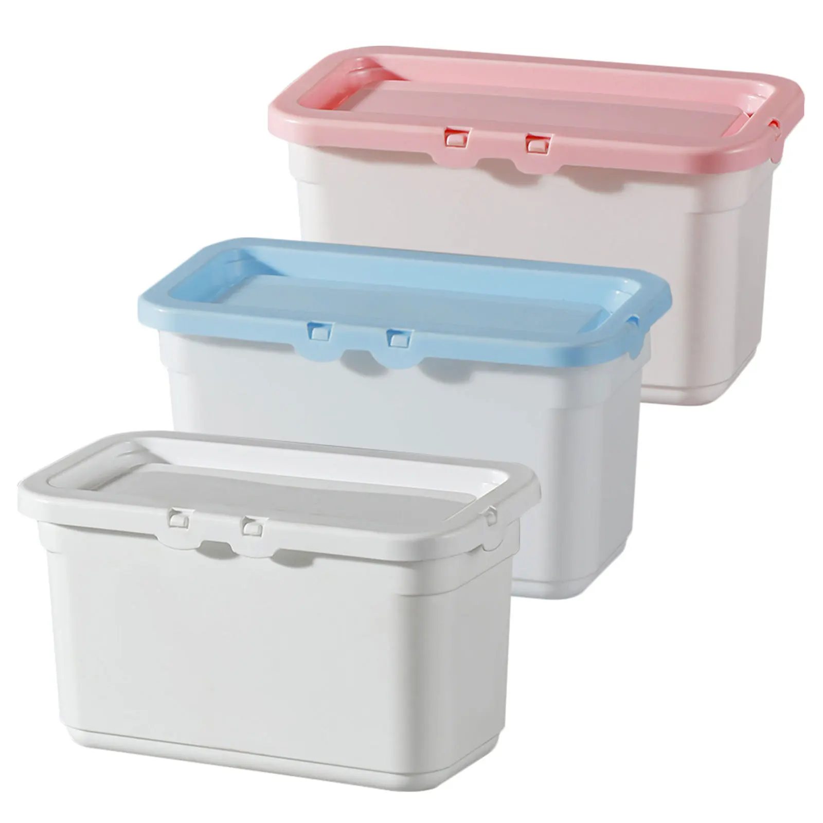 

3Pcs Laundry Powder Container with Lid Multi Functional Storage Box for Beads Washing Condensate Detergent Organizer Home