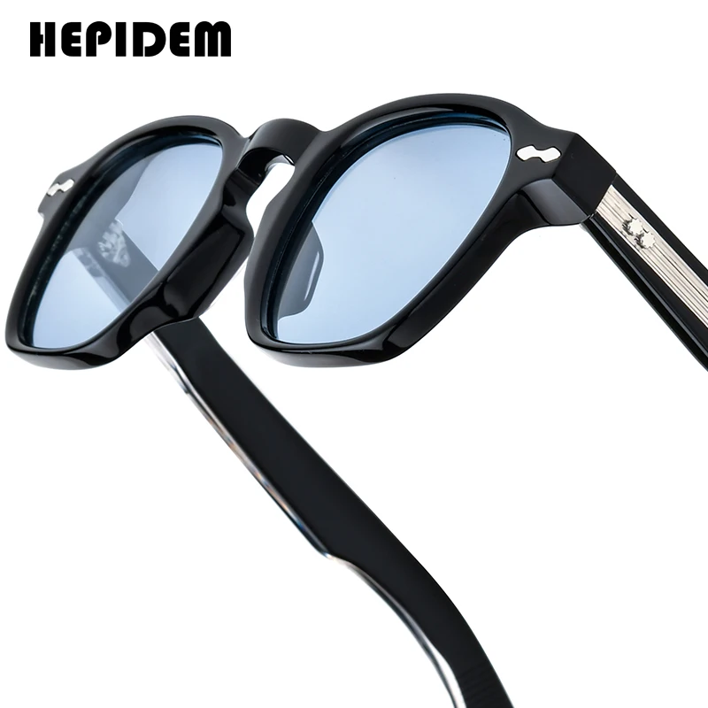 

HEPIDEM Acetate Polarized Sun Glasses Women Johnny Depp Brand Designer Jmm Glasses Thick Square Sunglasses Men RINI-T