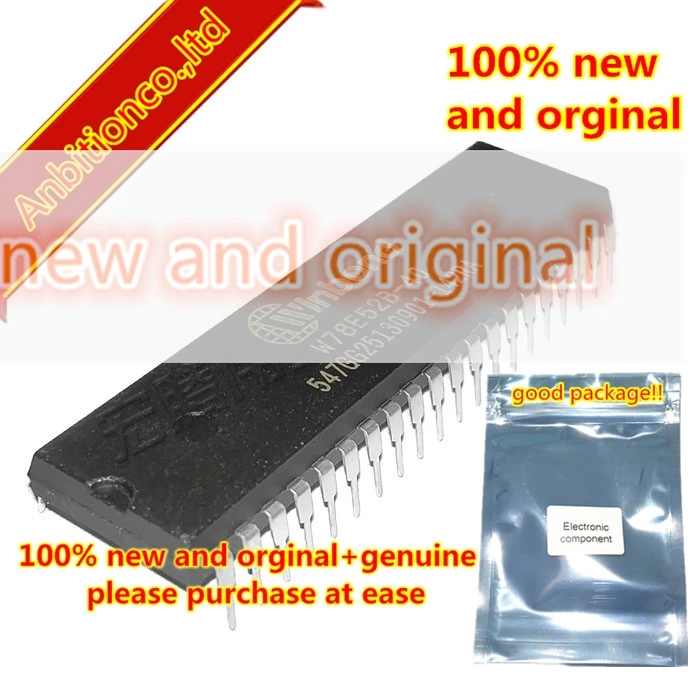 5-10pcs  100% new and orginal W78E052DDG DIP40  8-bit microcontroller in stock connection