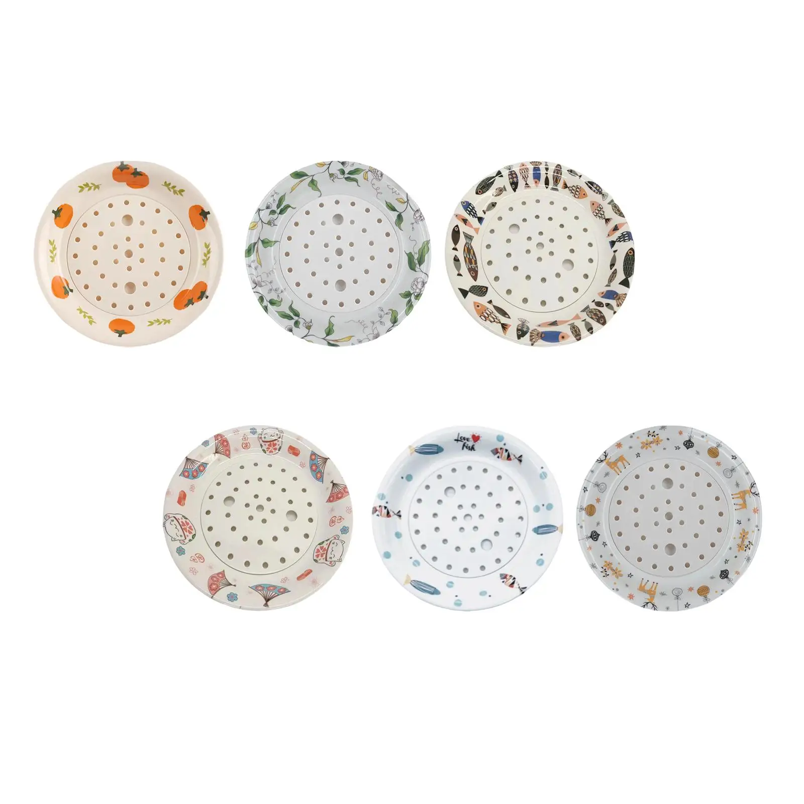 Dumpling Plate Fruit Drain Dish for Home Kitchen Dumpling Dish Serving Plate