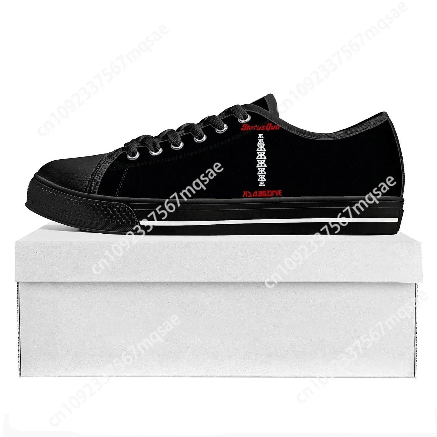 

Status Quo Rock Band Fashion Low Top High Quality Sneakers Mens Womens Teenager Canvas Sneaker Casual Couple Shoes Custom Shoe