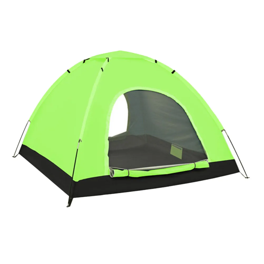 

Hiking Tent 3-4 Person Capacity Double Door Design Fiberglass Poles Includes Accessories 3-4 Person Camping Tent