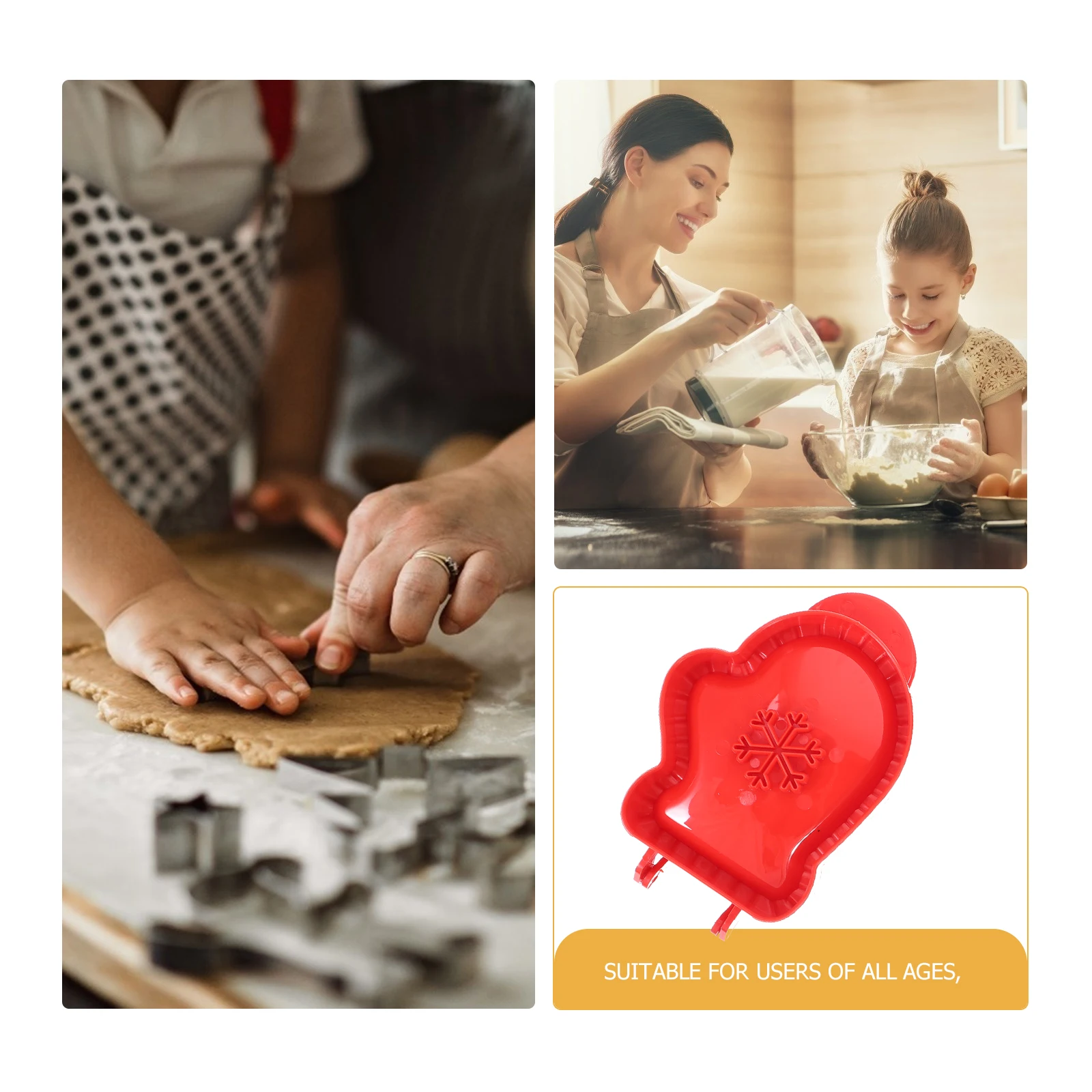 

3Pcs Hand Pie Molds Christmas Snowflake Pine Tree Designs Easy Clean Non-Stick Baking Set for Pastry Biscuit Pie Crust