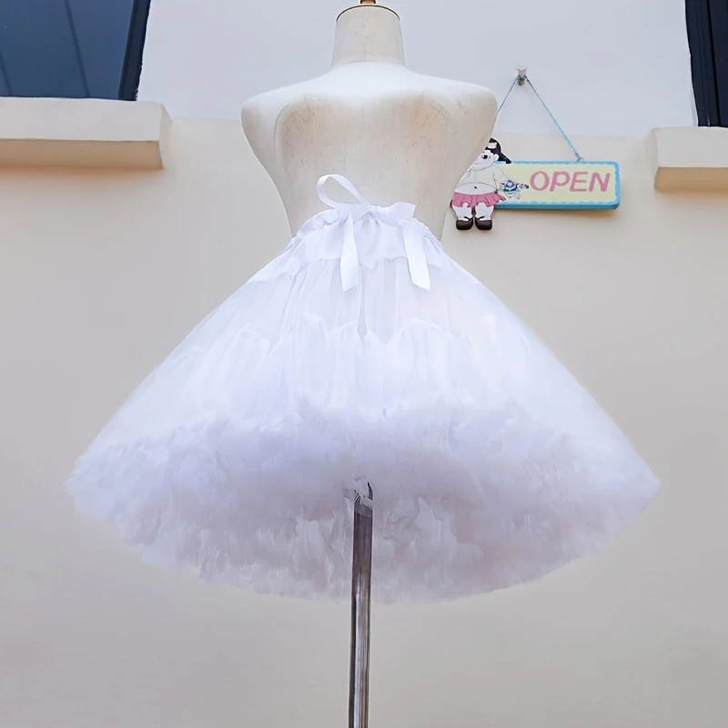 

Women's Sporty High-Waist Polyester Puff Skirt - Soft Net Tulle Petticoat, Breathable & Lightweight Design | Casual