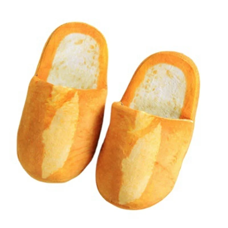AAAN-2Pcs Toast Winter Home Weiche Sohlen Baumwolle Hausschuhe Anti-Slip Plüsch Warme Baumwolle Hausschuhe Elf Schuhe, Typ A (L)