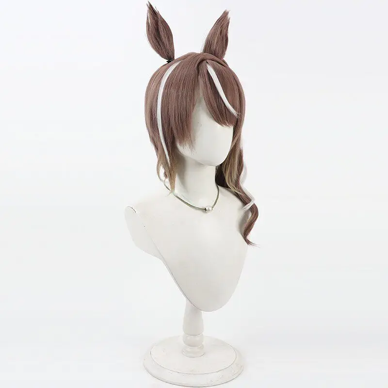 Highkey Hallowed Cosplay Wig Uma Musume Pretty Derby Heat Resistant Synthetic Hair Halloween Party Role Play + Free Wig Cap view 2
