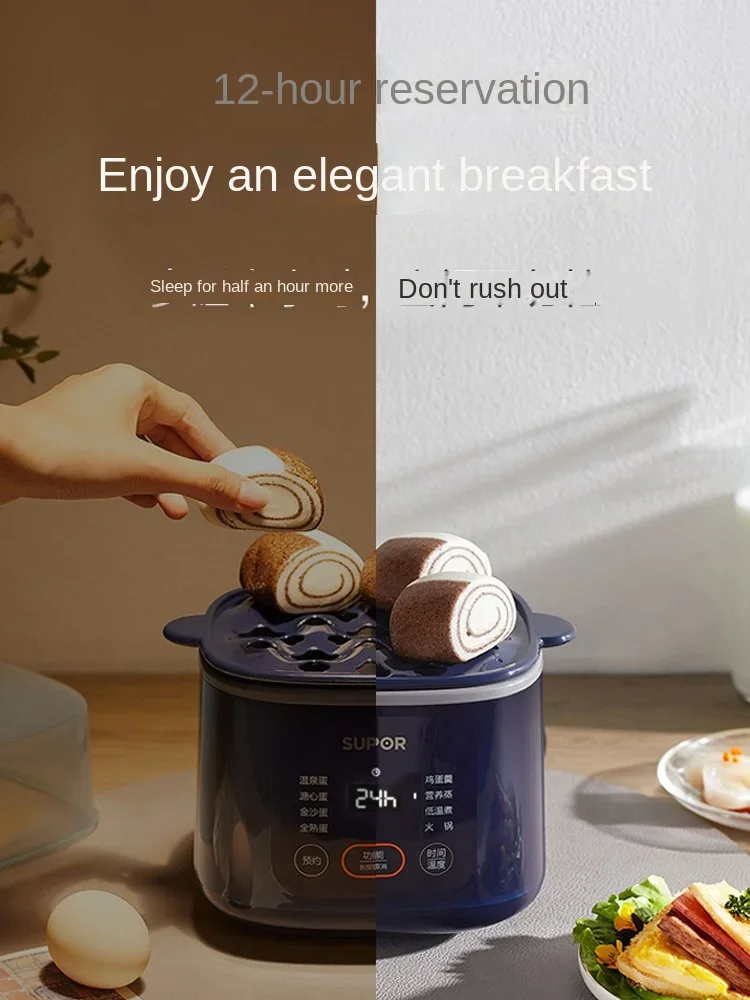 220V Multi-functional Egg Boiler and Steamer Egg Cooker for Breakfast with Automatic Power-off for Home Kitchen