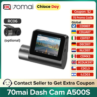 70mai A500S Pro plus Dash Cam Car DVR English Voice 1944P Night Version Super Clear Optional GPS Module for ADAS Parking Monitor