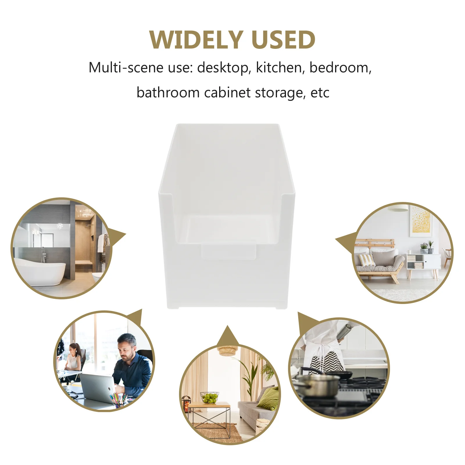 

Practical Storage Container Stackable Design for Desktop Kitchen Bedroom Bathroom Multipurpose Organizer