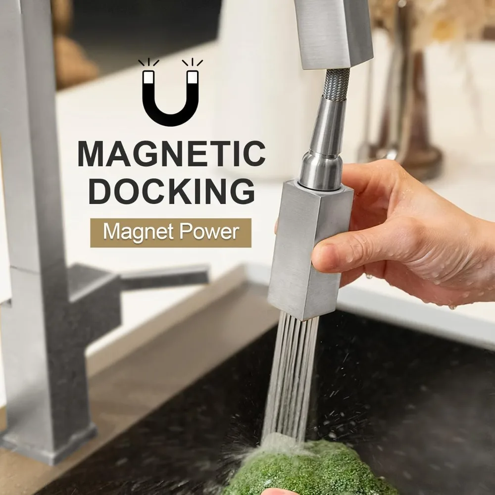 Ausziehbarer Küchenarmatur mit einem Griff und gebürstetem Nickel-Finish von Lava Odoro