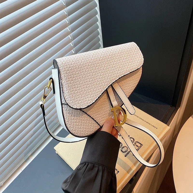 

Женская кожаная роскошная сумка через плечо Элегантная классическая дизайнерская сумка через плечо для стильной повседневной носки