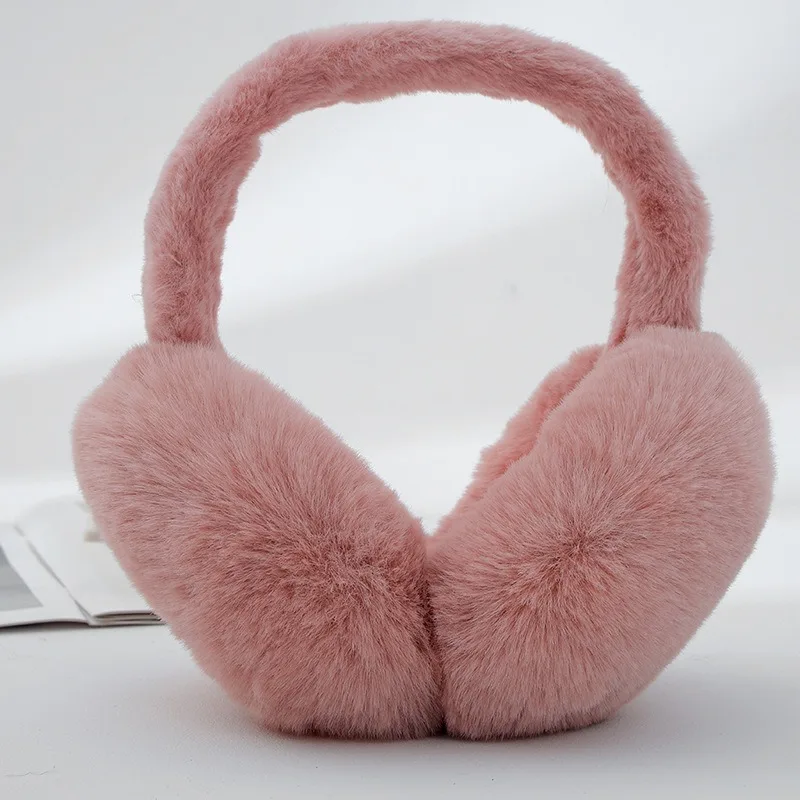 Fashion Autumn Winter Earmuffs Women Men Warm Cute Plush Solid Color Ear Muffs Adjustable Foldable