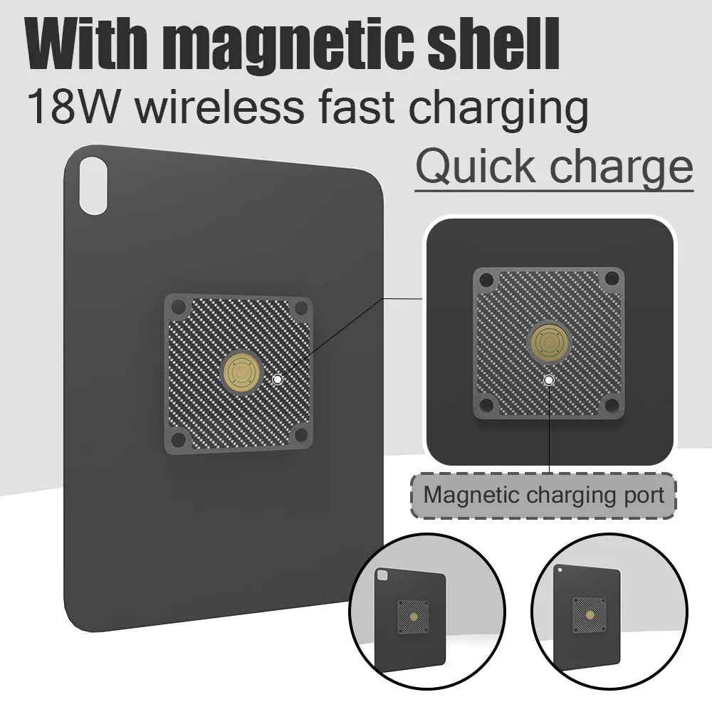 Zilvex AC Magnetic Wall Mount Charger for iPad Pro/Air/Mini 8.3-11-13in 15W Fast Charge Base + Case Set Smart Home Tablet stand