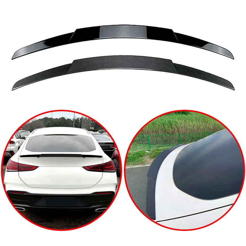 

For Mercedes Benz GLE Coupe C167 2020-2023 GLE350 GLE53 Brabus Style Car Rear Spoiler Wing Glossy Black Carbon Fiber Look