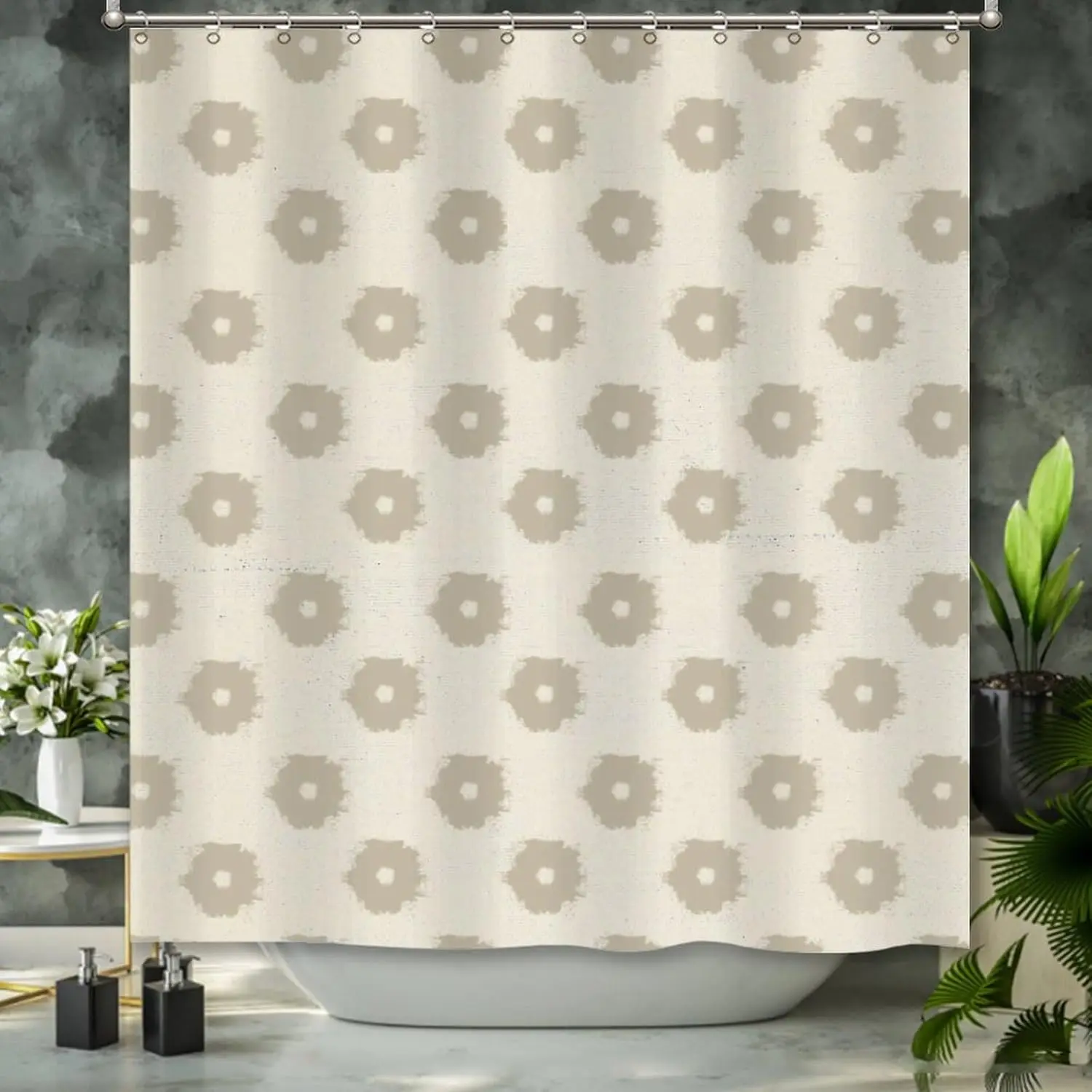 

Комплекты штор для душа, серая моющаяся штора для душа Timur Weave, водонепроницаемая, современная штора для ванной комнаты, 72 дюйма