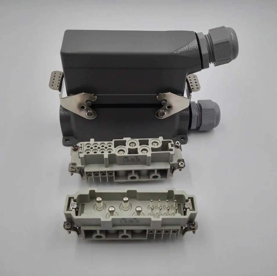 Plugue de aviação retangular, conector industrial resistente à prova d'água, conector resistente HDC-HK-004/8