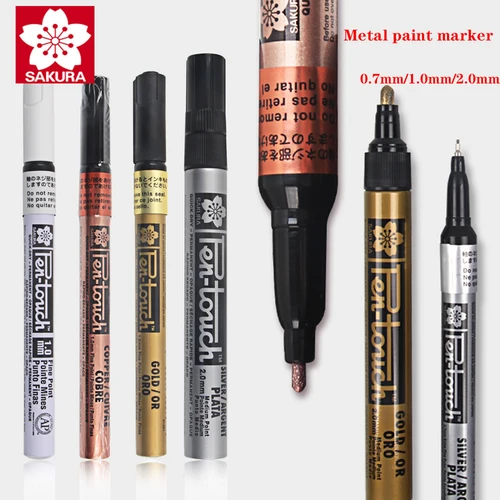 SAKURA-rotuladores de pintura de Metal, suministros de Arte de Graffiti, papelería, resistentes a altas temperaturas, impermeables, sin grasa, Japón