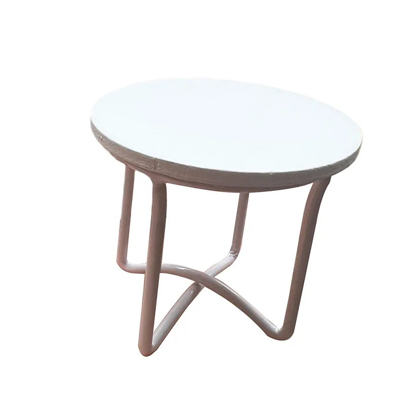 Tavolino rotondo in ferro in miniatura da 1 pezzo, scala 1:12 per l'arredamento della casa delle bambole fai da te