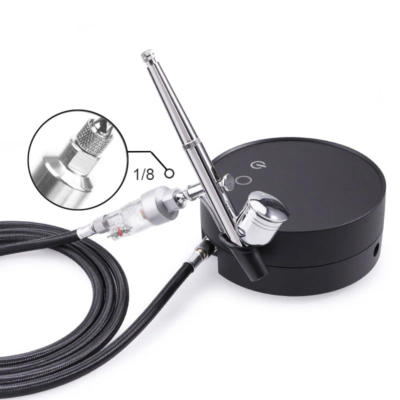 Kit aerografo a doppia azione con compressore d'aria Kit per la pulizia della pistola con spazzola d'aria da 0.3mm accessori per la pittura del modello fai da te del chiodo del tatuaggio