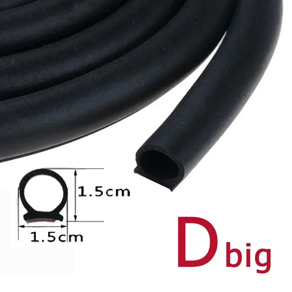 P Z D shape type 2 Meters Car Door Seal Strip EPDM Rubber Noise Insulation Sealing strip Door insulation tape car door strip