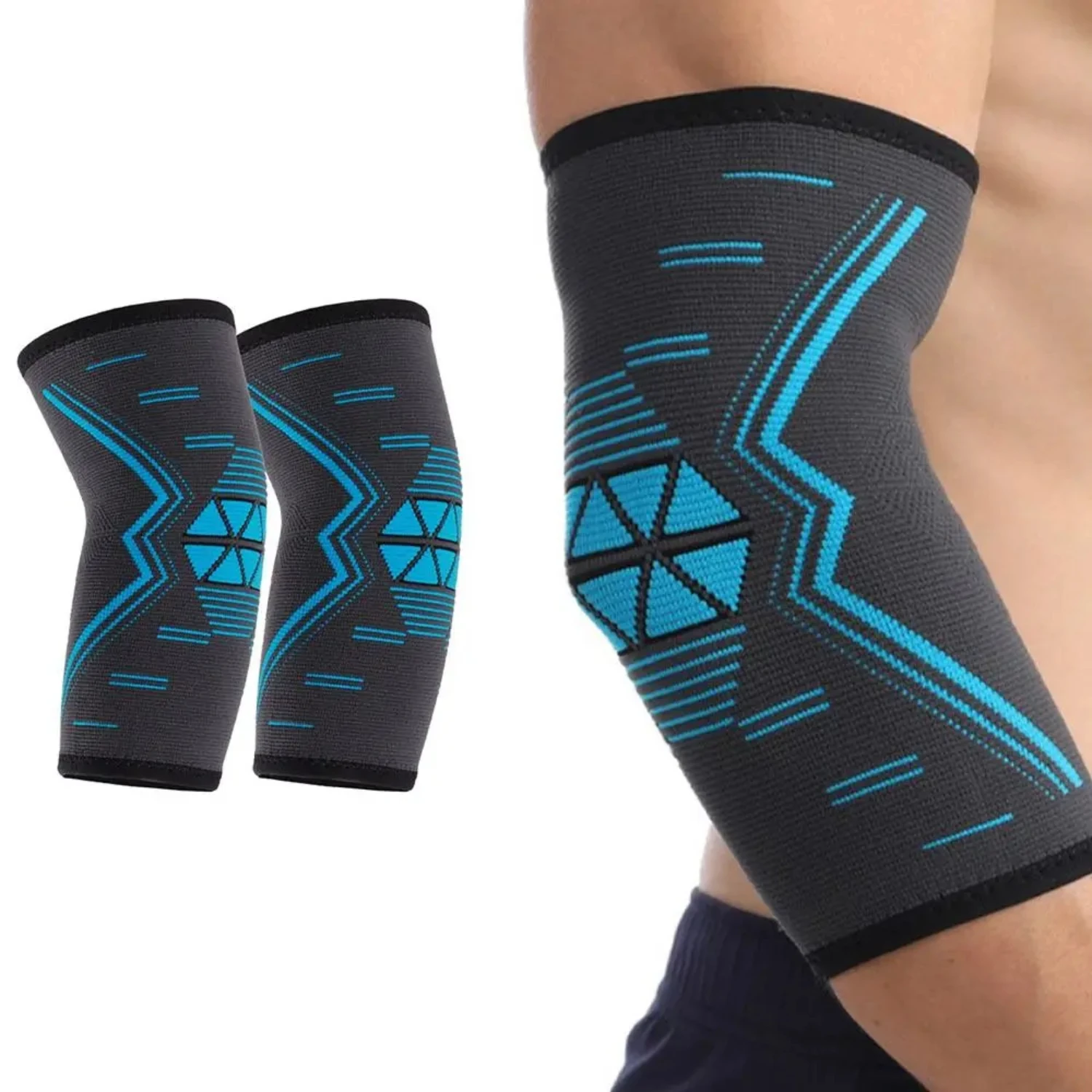 1 pair Breathable Sport Safety Compression Elbow Pads Arm Sleeve Arm Support Elbow Brace