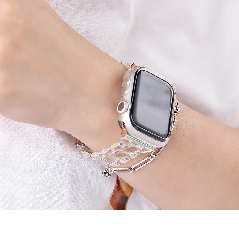 Transparentes Armband für Apple Watch 44mm 45 46 49 38 40 41 42mm Buntes Armband für iWatch Series 12 11 10 9 8 7 6 5 4 SE – Detail 36