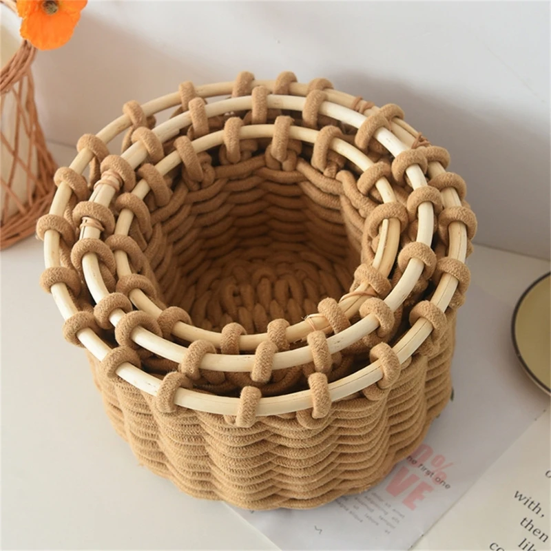 Sturdy Storage Baskets Rope Woven Bins Functional Handwoven Home Storage Baskets For Efficient Home And Office Use
