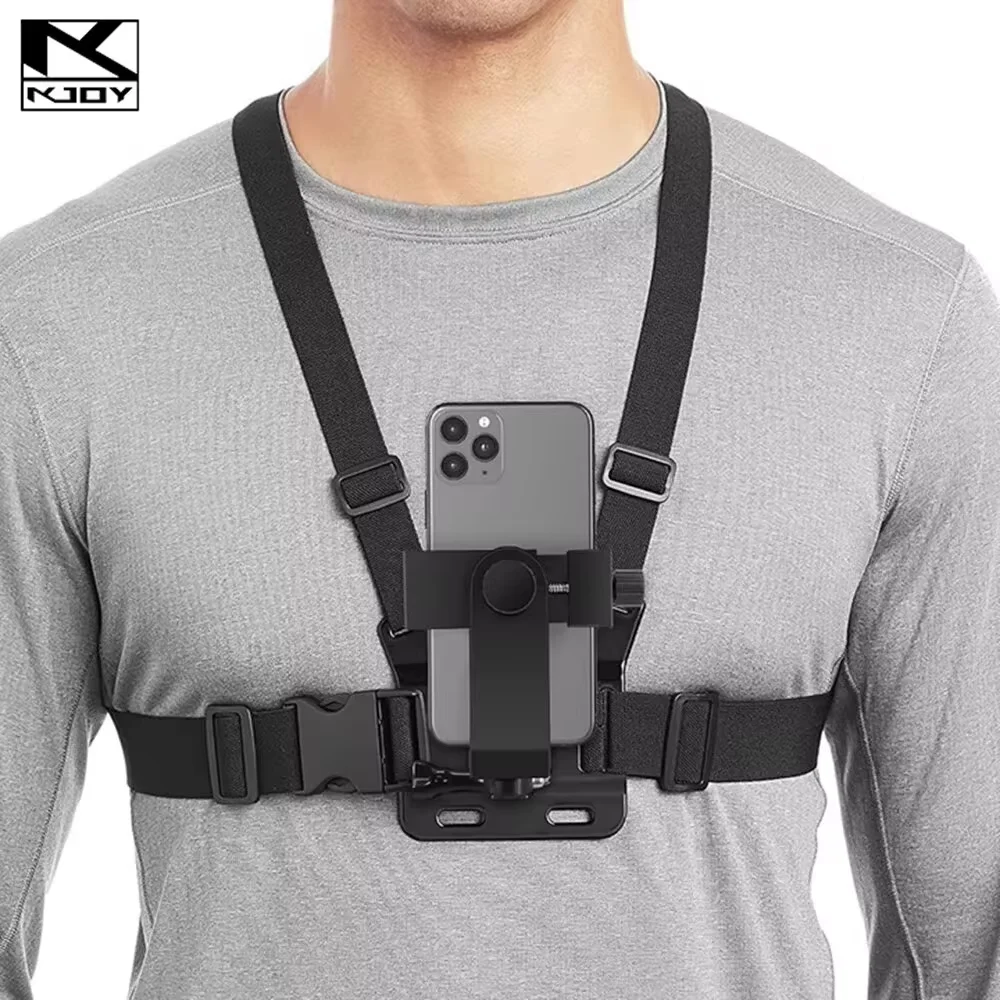 KKJOY With Chest With Fixed Bracket Sports Camera Mobile Phone Camera Black Bracket Accessories Adjustable Mobile Phone Holder