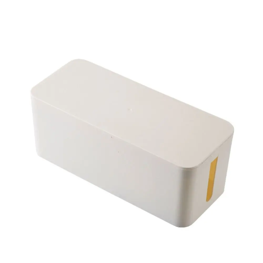 

Charger Socket Organizer Desktop Cable Finishing White Dustproof Wire Case Line Storage Bin Cable Storage Box Power Strip Case