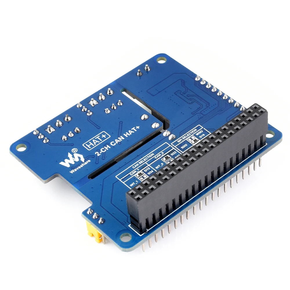 Raspberry Pi 2-Channel Isolated CAN Bus Expansion Solution Built-In Multi Protections HAT Dual Chips For Raspberry Pi 5/4B/3B