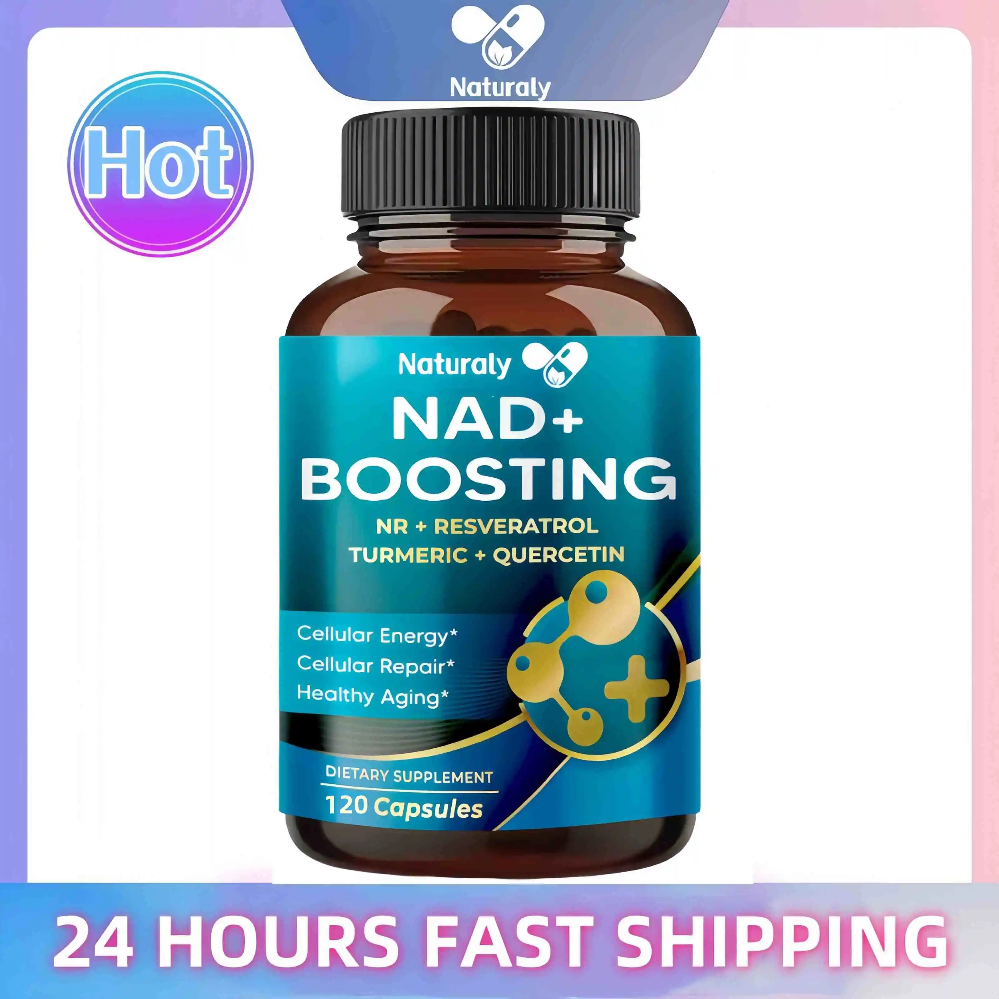 

NAD+Enhanced 16550mg - x12 Strength NR+Resveratrol Turmeric+Quercetin - Cellular Energy, Cellular Repair, Healthy Aging