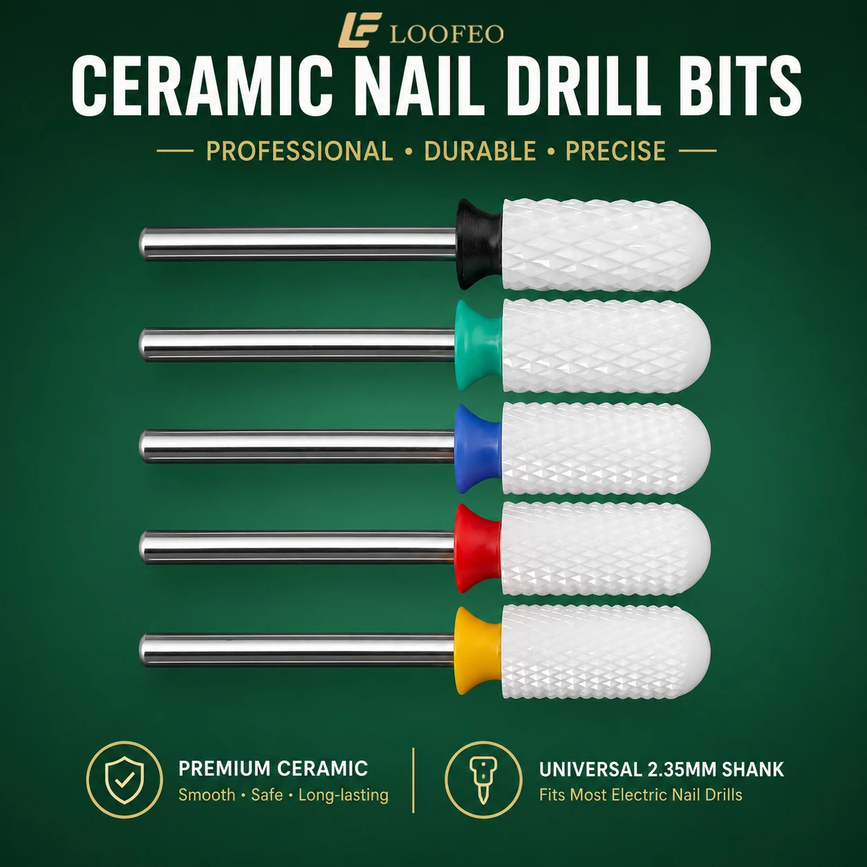 1pc Ceramic Nail Drill Bit Milling Cutter for Gel Polish Acrylic Removal Cuticle Burr Mill Bits For Manicure Barrel E File Bit