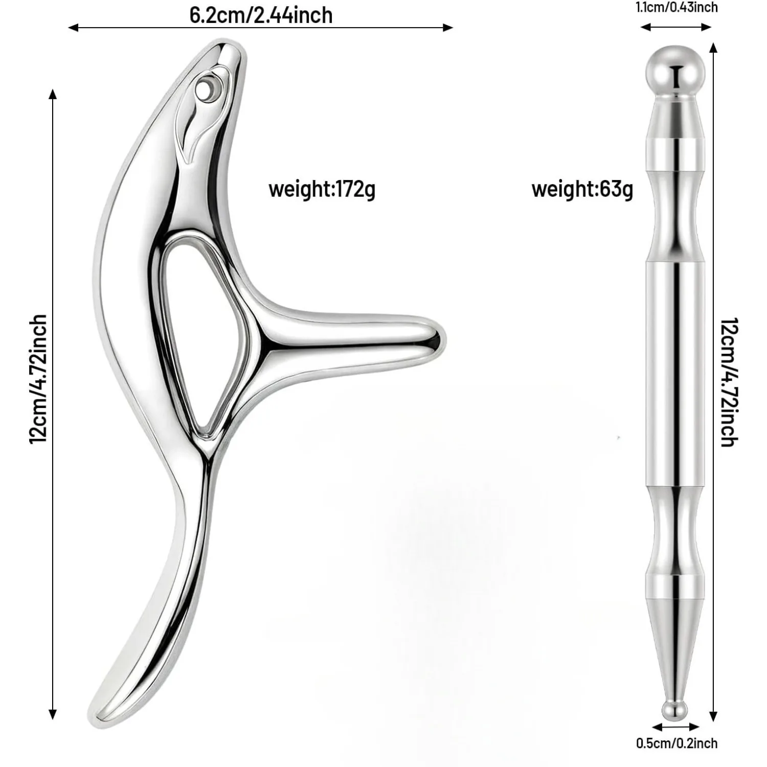 2er-Set Trigger-Massage-Tool Akupunktur-Stift Gua Sha Massage-Schaber Gesichts-Reflexzonen-Körperpunkt Tiefengewebe-Muskelmassagegerät – Detail 5