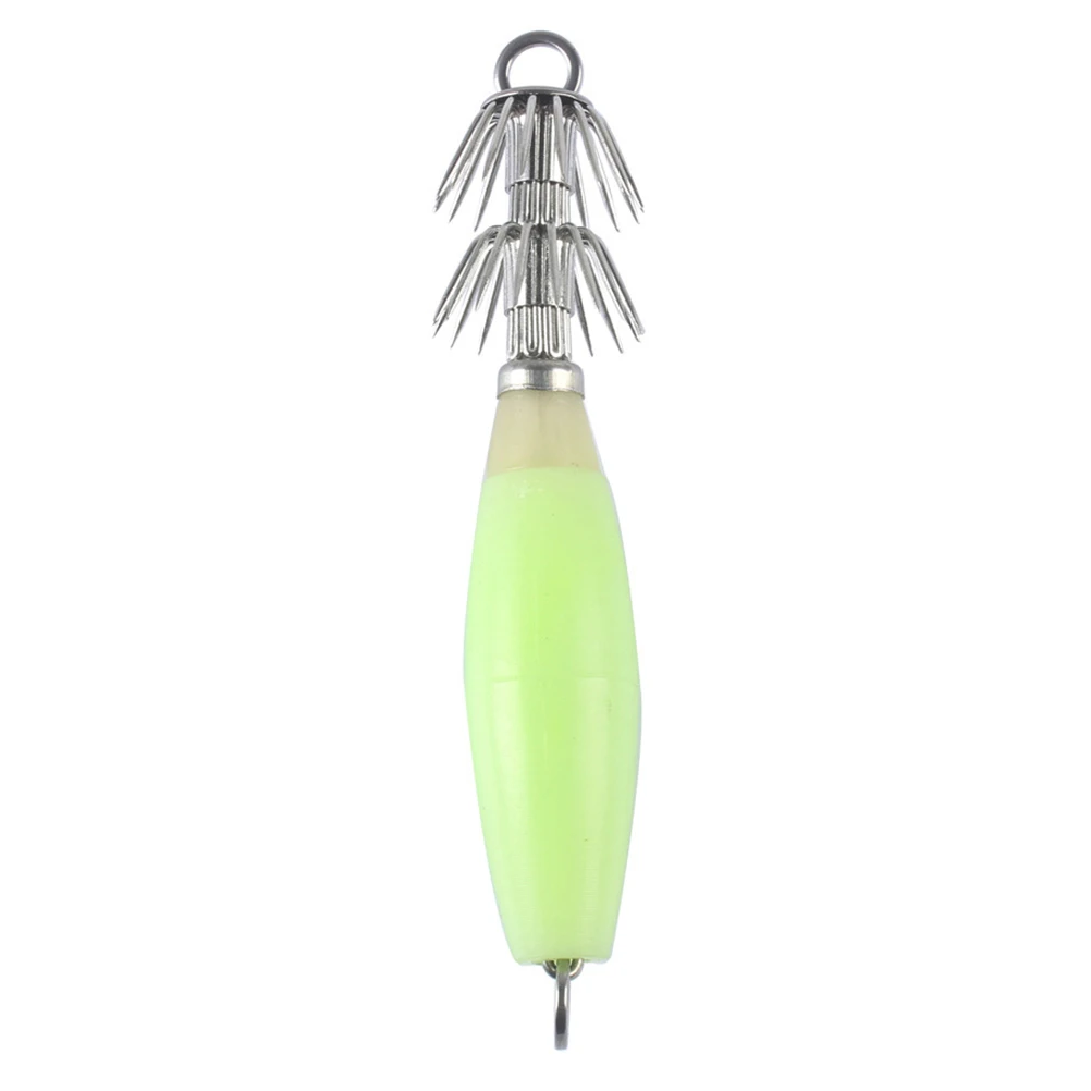 

4 Pc Luminous Fishing Hook Stainless Steel Lures Deep Sea Barbless Bait Night Glowing