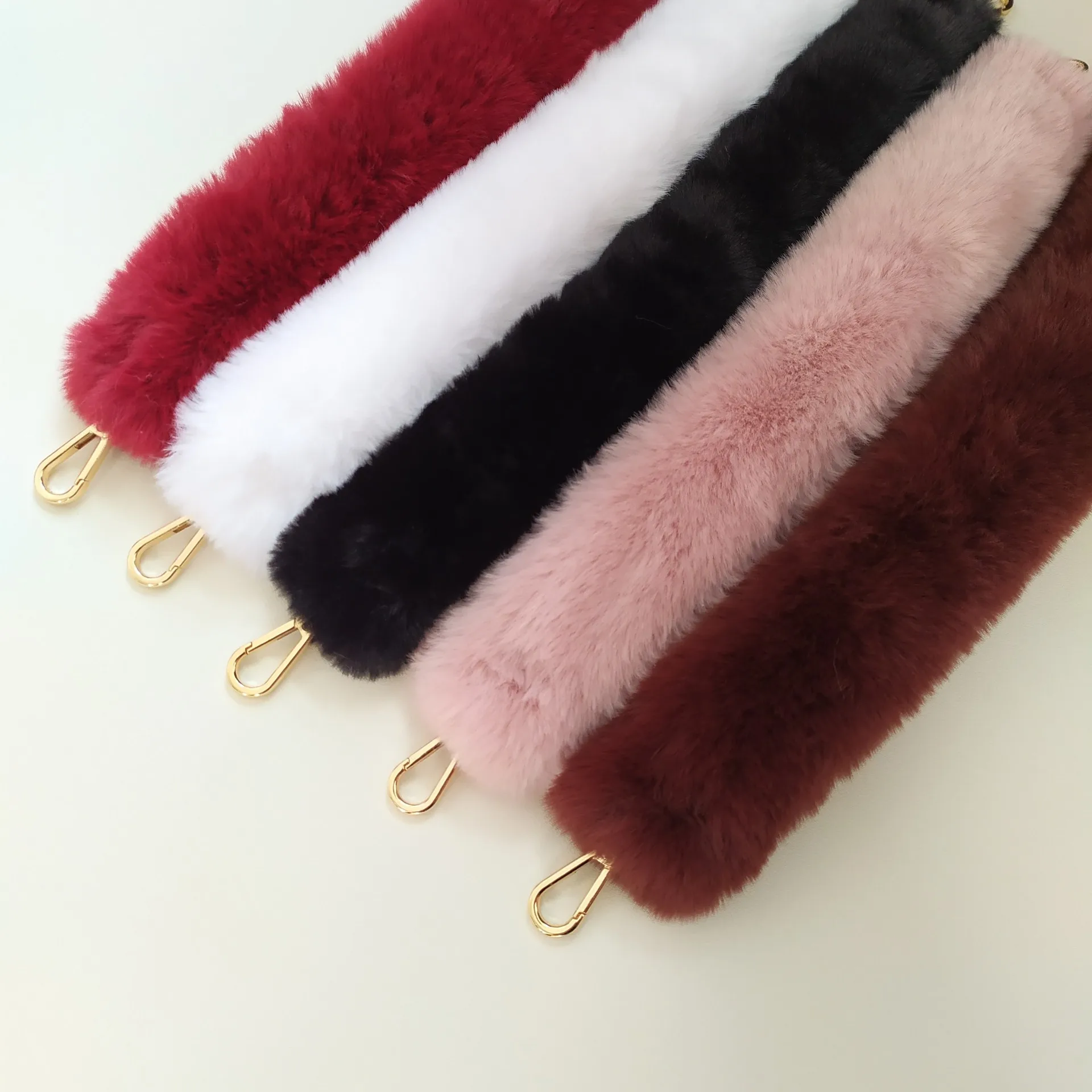 45cm Long Faux Fur Bag Straps for Handbag Accessories for Handbags Women\'s Bag Belt