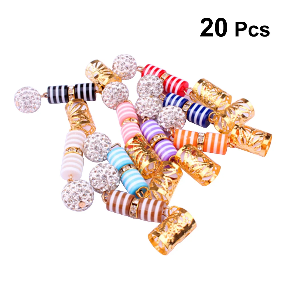 

20 Pcs Hair Ring Braid Rings Dread Locks Filigree Tube Accessories Dreadlocks Braiding Beads Man