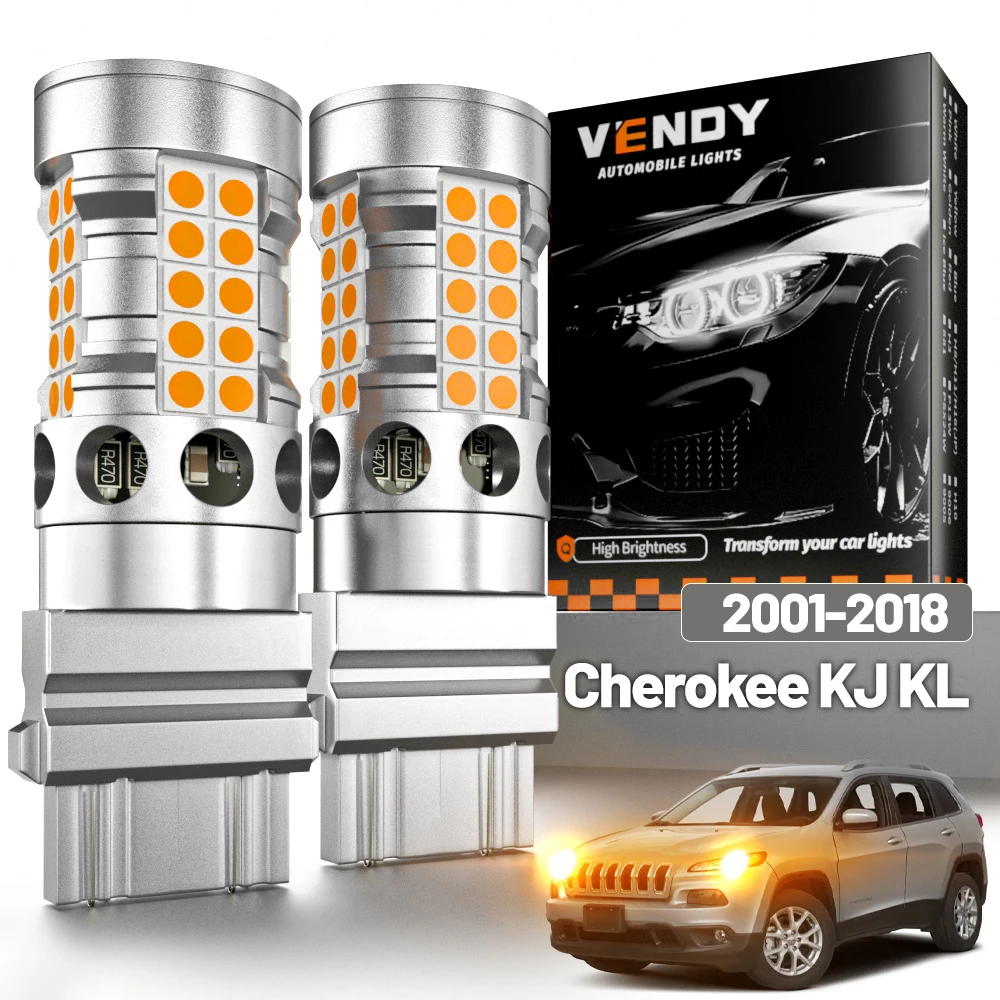 

2 шт. светодиодные указатели поворота для Jeep Cherokee KJ KL, лампы поворота 2001-2018, аксессуары Canbus