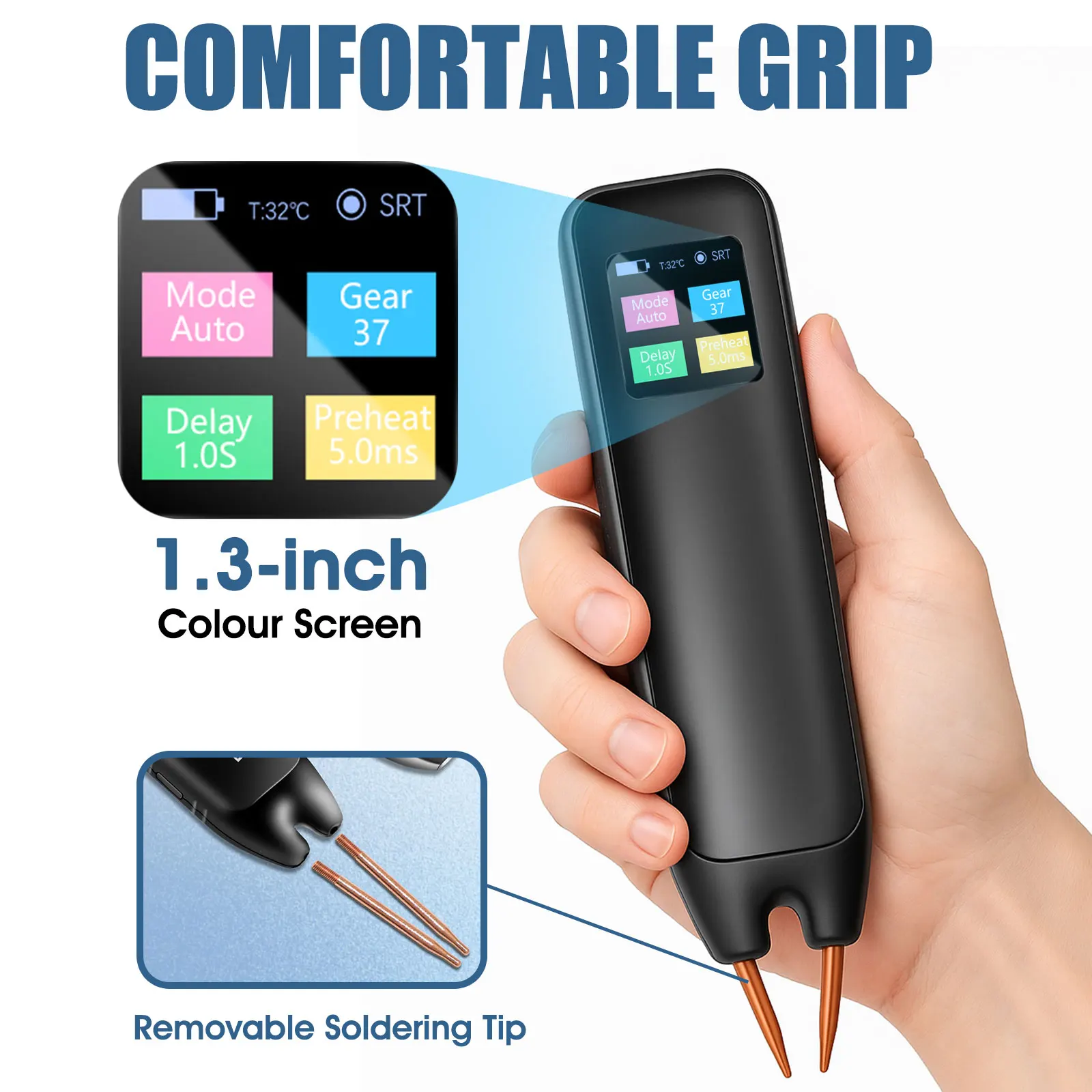 Mesin las baterai dengan 99 pengaturan yang dapat disesuaikan, layar LCD 1,3 inci, mode ganda untuk pemasangan dan perbaikan baterai lithium