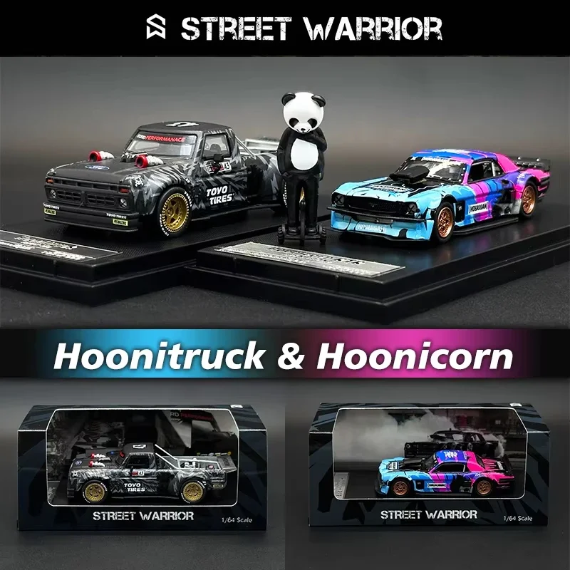 SW Street Weapon 1:64 Mustang Hoonicorn RTR F150 Hoonitruck Panda Figur Echte Miniaturen Legierung Druckguss Automodell Geschenk