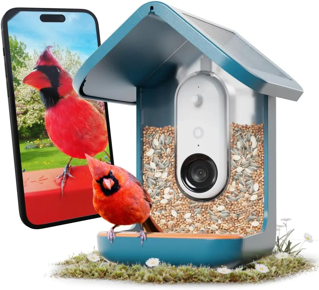 

Solar Smart Bird Feeder with Camera AI Bird Species Identification 5MP Photos 2K HD Video Live Stream Camera Slow Motion Video 2