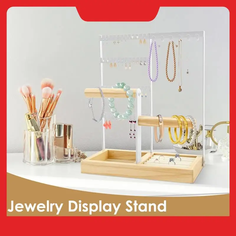 4 Tier Jewelry Organizer Stand - Rings & Bracelets On Dressing Tables Countertops