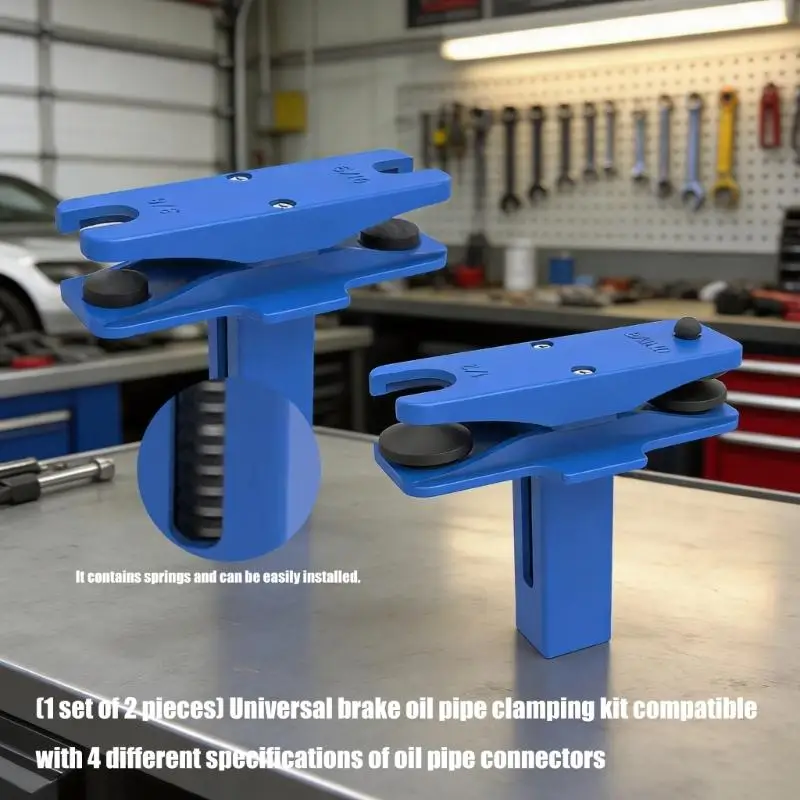 

Heavy Duty Nylon Brake Fluid Line Clamp for 3/8”, 5/16”, 1/2” Banjo Diameter Hoses Safely Fluid Line Stopper H9EE