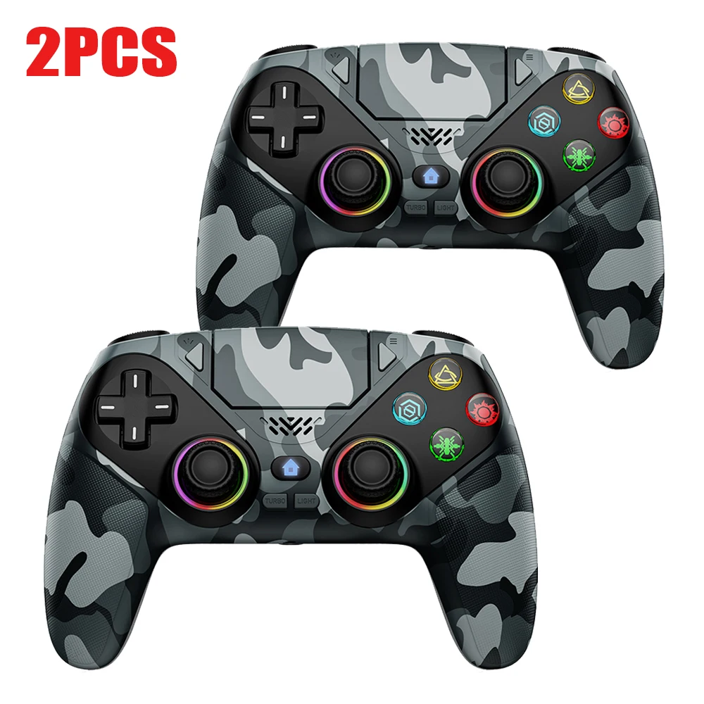 Für Playstation 5 Controller RGB Kabelloser Gaming-Bluetooth-Controller PS5 Makro/Turbo Vibration Dual Sense Anti-Drift Game-Joystick