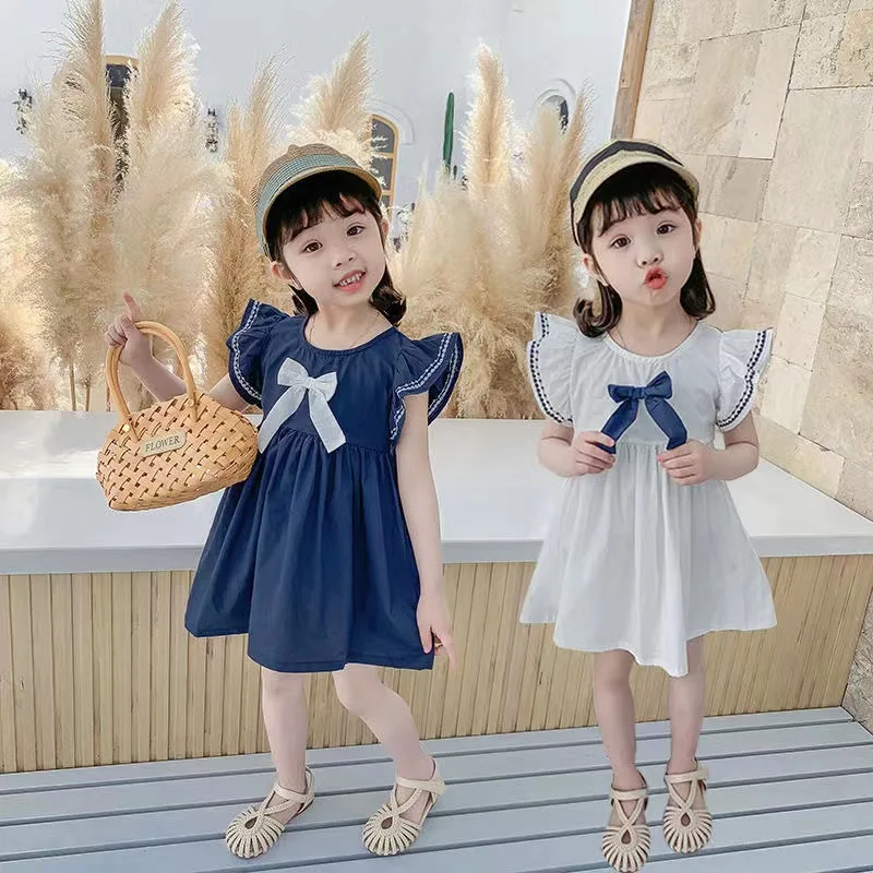 2023 New  Summer Baby Kids Mesh LacePrincess Dress Vestidos For Girl Party Dress Baby Net Yarn Clothes KidsOutfits  2-9T