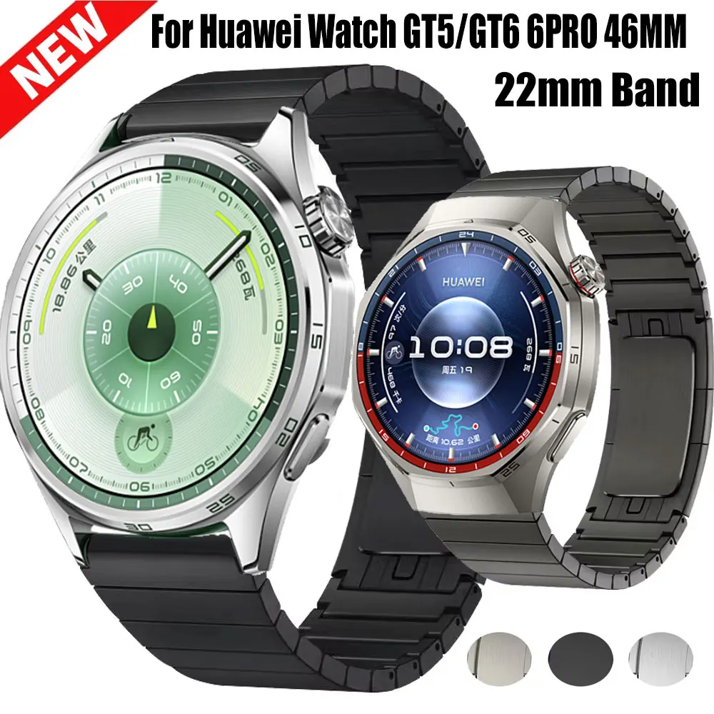 22mm Strap Für Huawei GT6pro 46mm Metall Business Armband Armband Für Huawei GT5 GT6 46mm Edelstahl band Zubehör