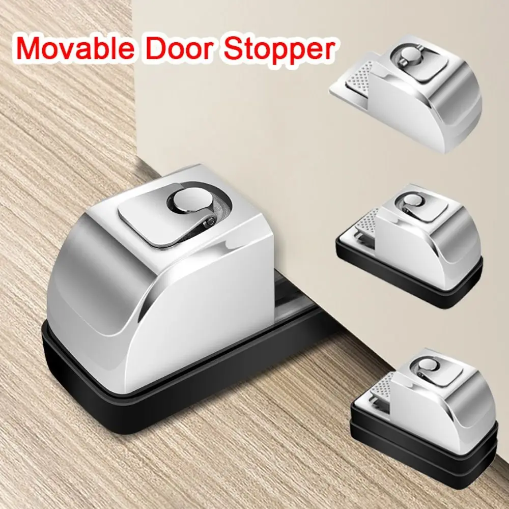 

New Zinc Alloy Door Stopper Non Punching Wedge Door Holder Reusable Anti-collision Door Suction Door