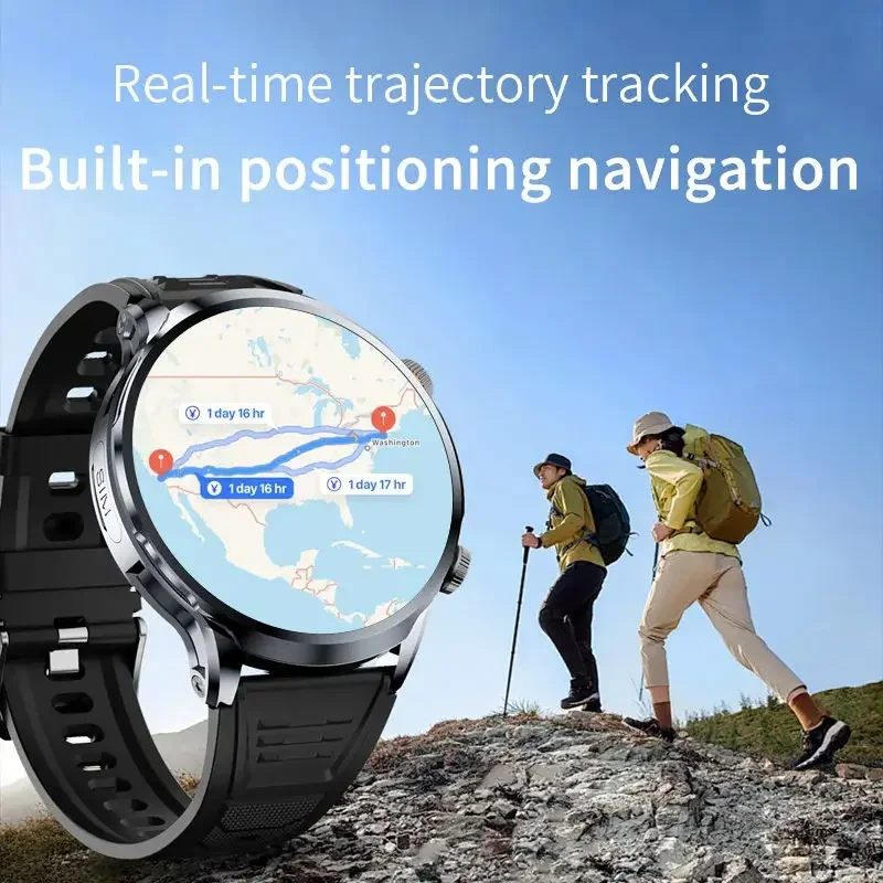 4G NET NEW H18 Global Android Smartwatch Men Dual HD Camera Full Touch Screen Heart Rate IP67 Waterproof Smart Watch 64G SIM call