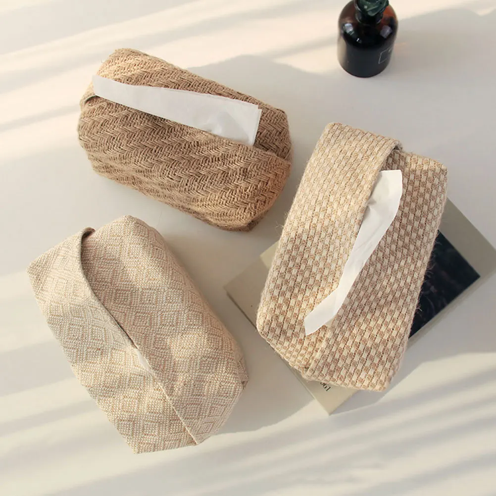 

1pc Decorative Napkin Bag Household Tissue Container Creative Storage For Living Room Bedroom Office Cartoon Tissue Holder