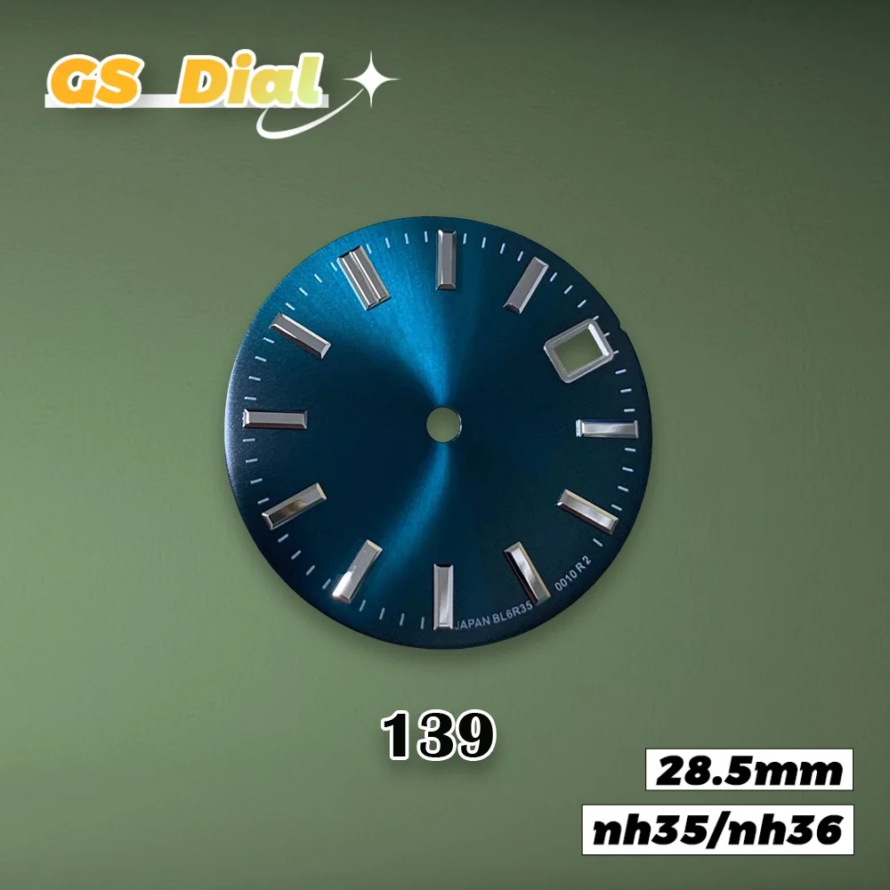 جديد 28.5 مللي متر جودة عالية GS شعار NH35 Sunray الهاتفي مناسبة لحركة NH36/4R/7S لا مضيئة ساعة تعديل الملحقات