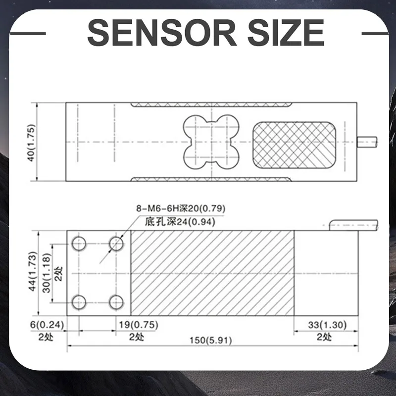 Cella di carico L6E3 ingegnerizzata negli Stati Uniti 50-500 kg Sostituzione del sensore AVIC ad alta precisione per bilance di piattaforma da banco commerciale industriale